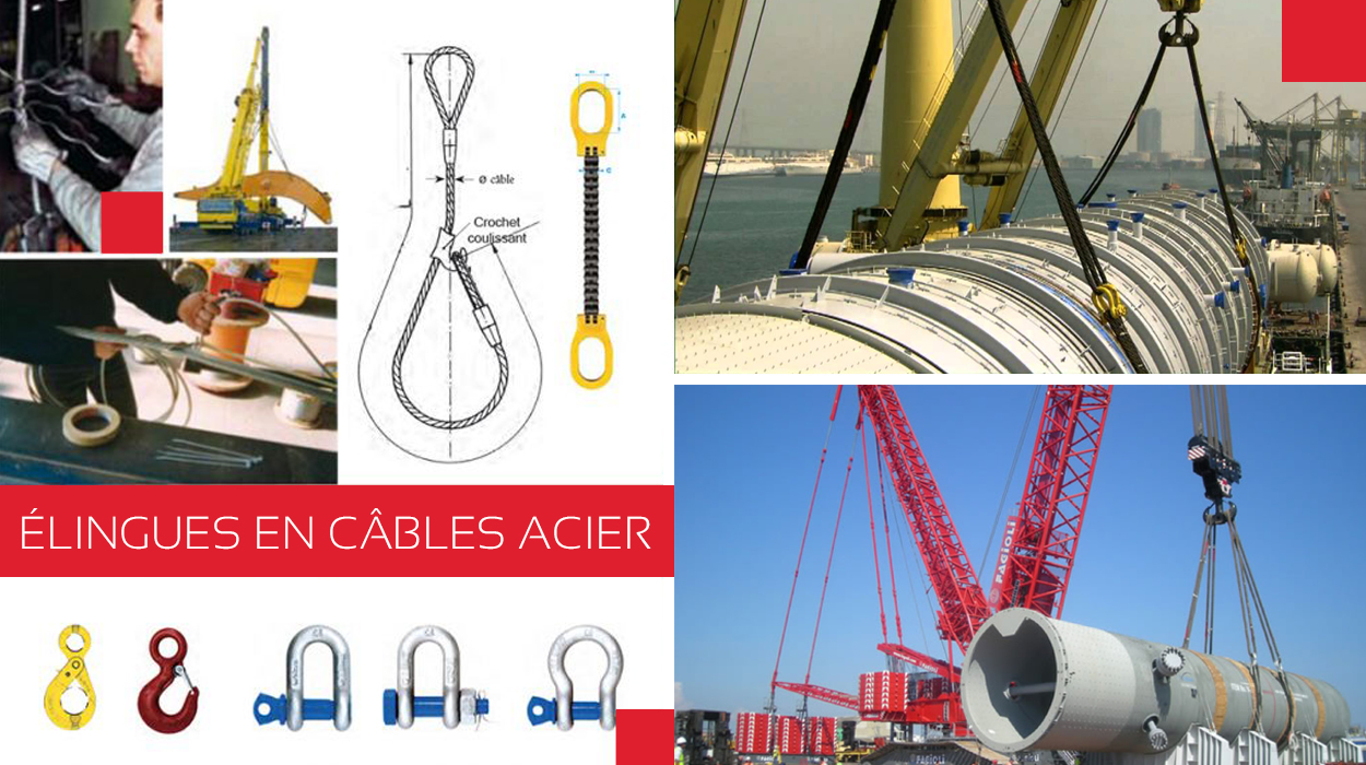 ÉLINGUES-EN-CÂBLES-ACIER Élingues en câbles acier